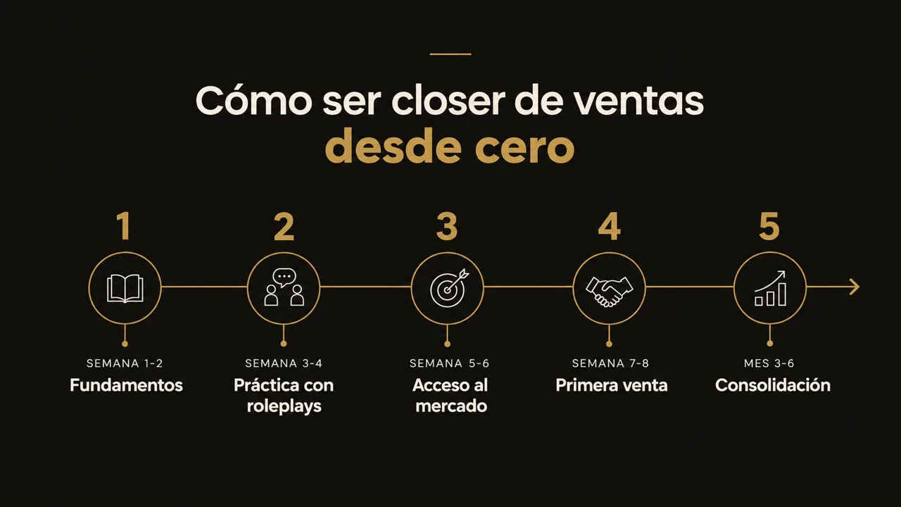 hoja de ruta para ser closer de ventas desde cero en 8 semanas