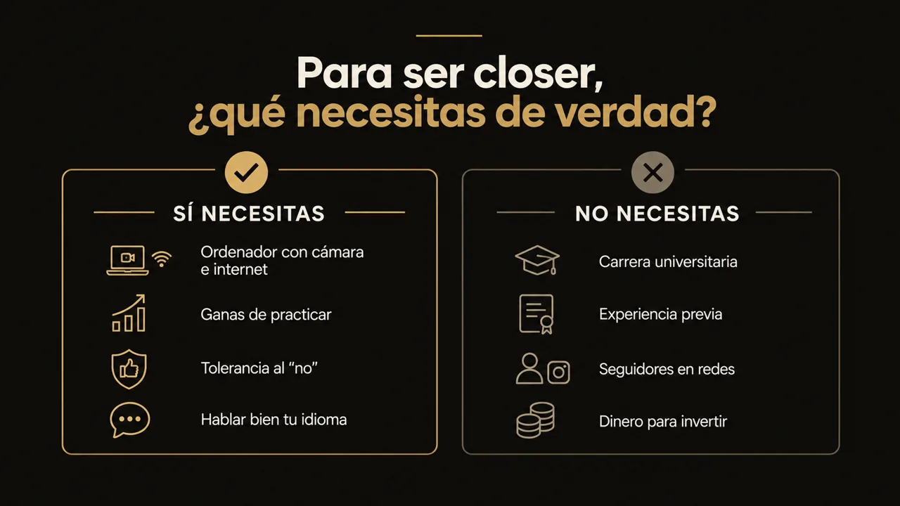 como ser closer de ventas: qué necesitas para ser closer de ventas y qué no